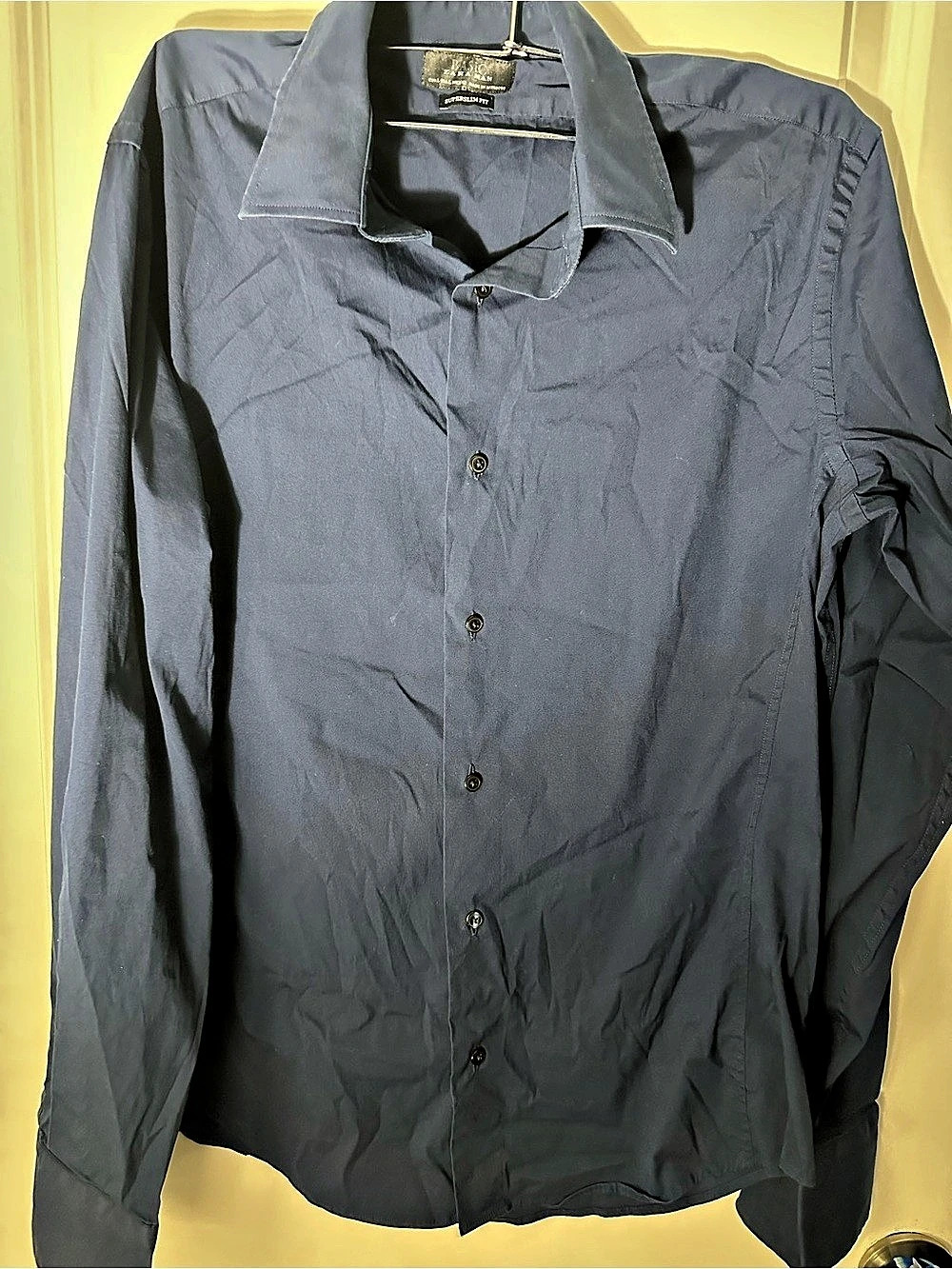 Zac & Man Men's Long Sleeve Dress Shirt in Black Like New